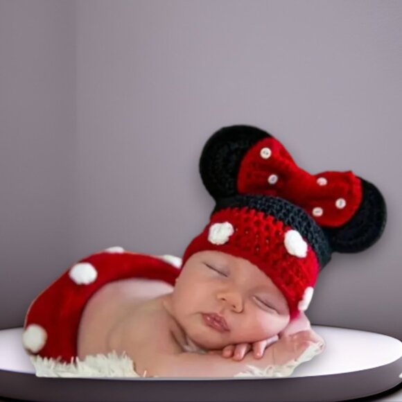 Handmade Other - Newborn Crochet Outfit – Hat + Diaper Cover Handmade Crochet Baby Costume Set